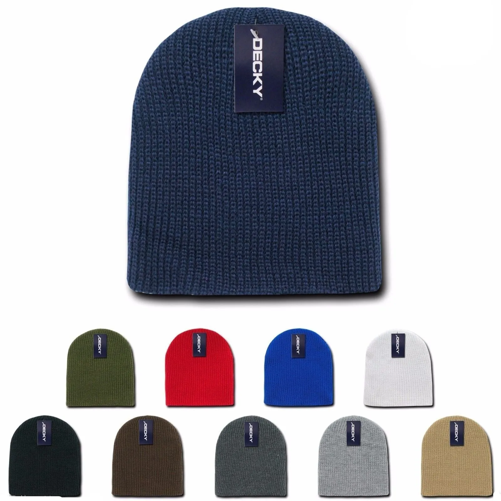 1 Dozen Decky Beanie Beanies Gi Watch Caps Visor Ski Skull Warm Wholesale