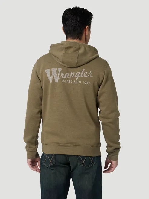 112324810 - Wrangler® Men’s 1947 Logo Full Zip Hoodie - Burnt Olive