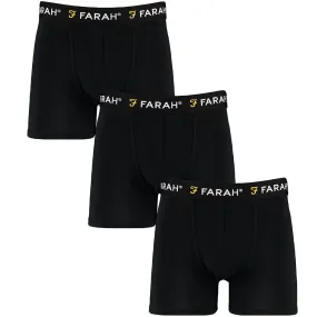 3 Pack Farah Mens Saginaw Boxer Shorts - Assorted