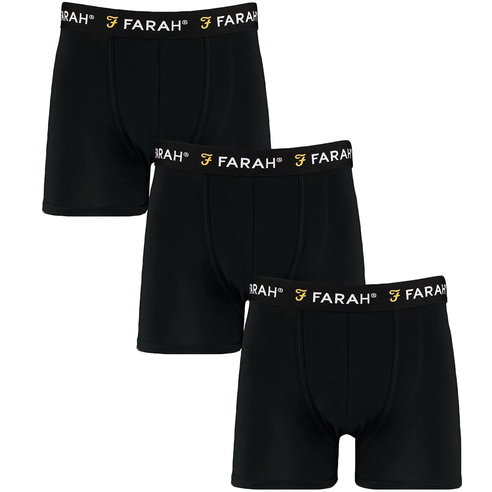 3 Pack Farah Mens Saginaw Boxer Shorts - Assorted