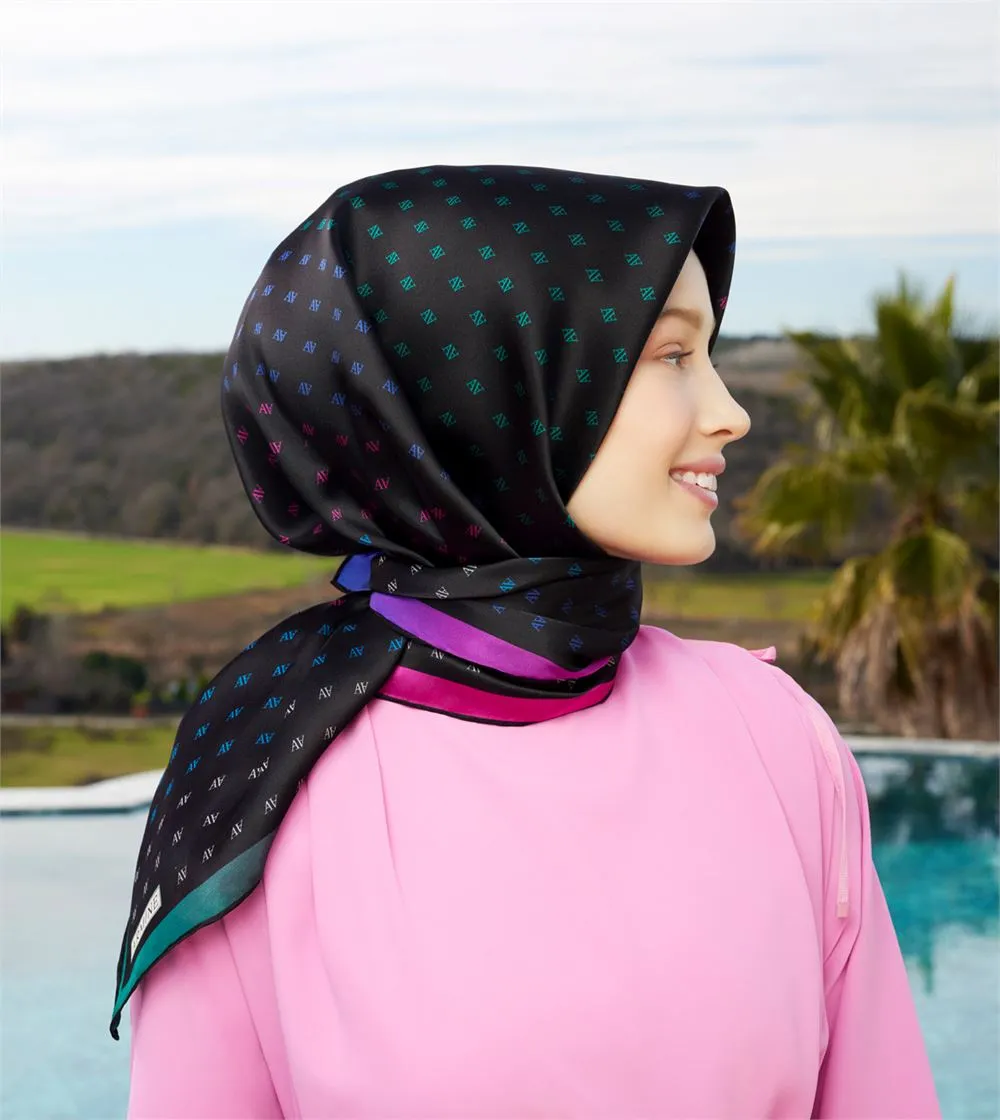Armine Neon Women Silk Scarf #53