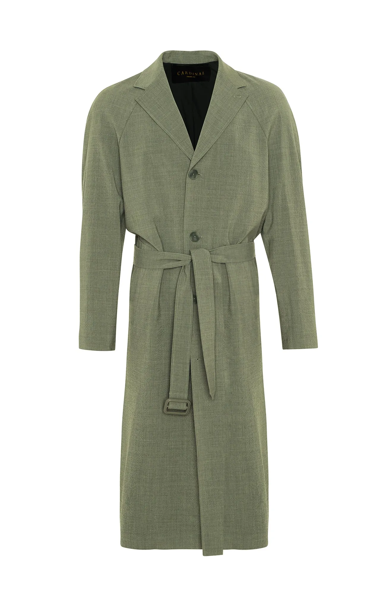 AXEL KHAKI BELTED TOPCOAT