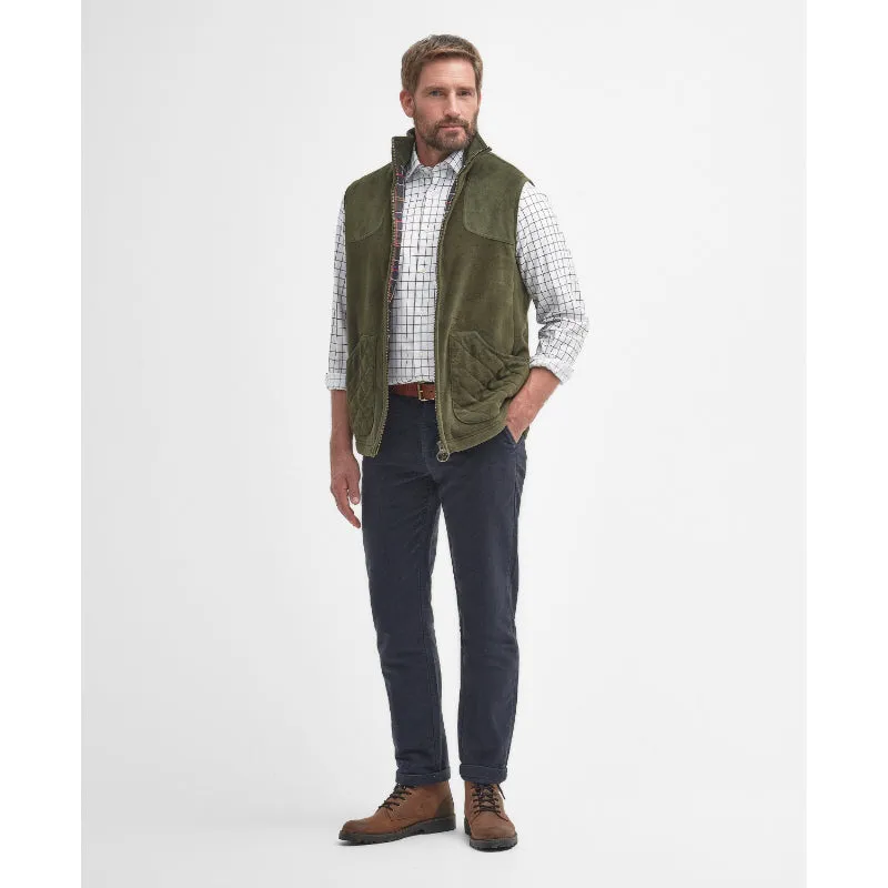 Barbour Dunmoor Waterproof Mens Fleece Gilet - Olive