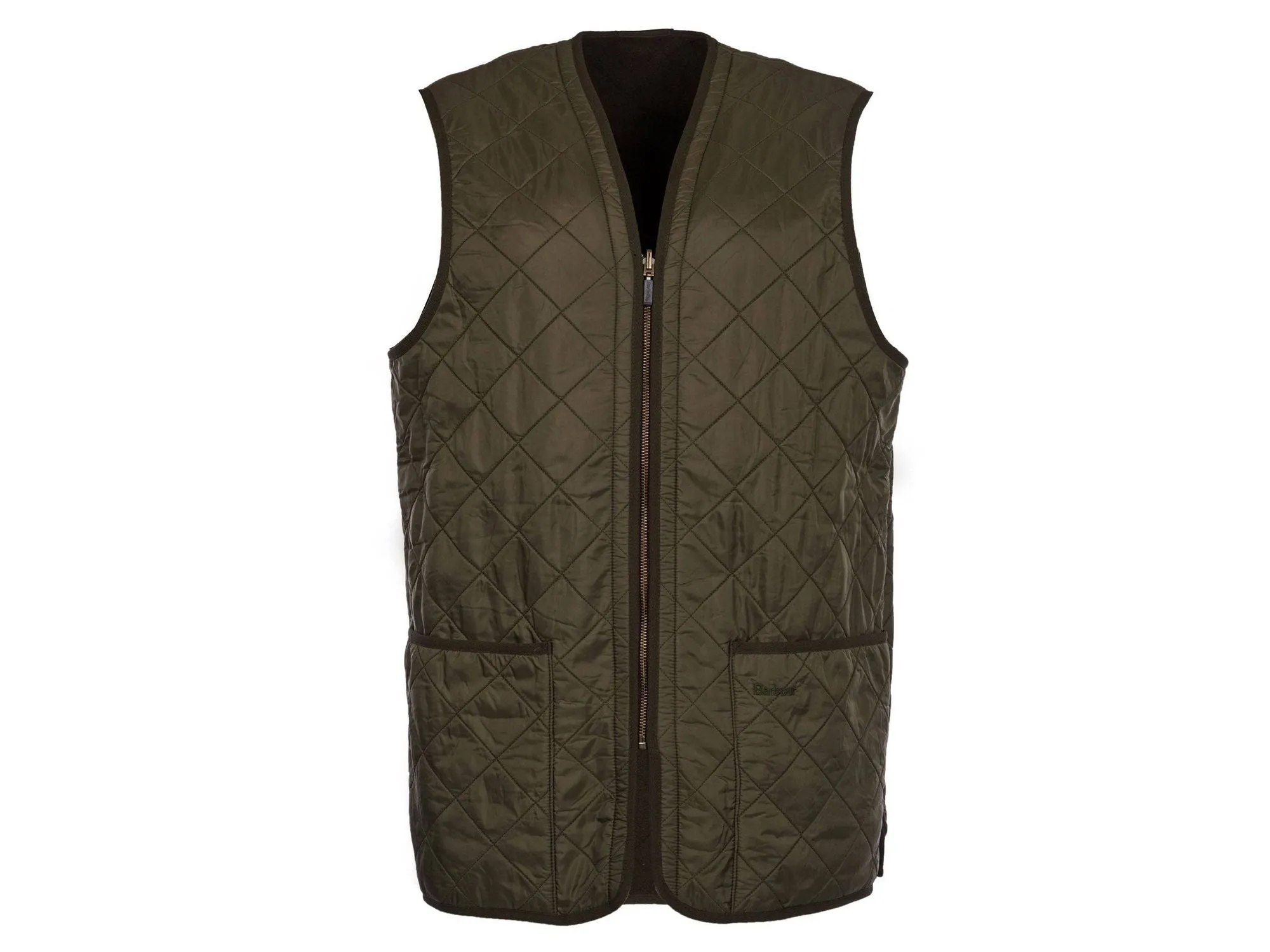 Barbour Polarquilt Waistcoat Zip In Liner Vest Gilet In Olive