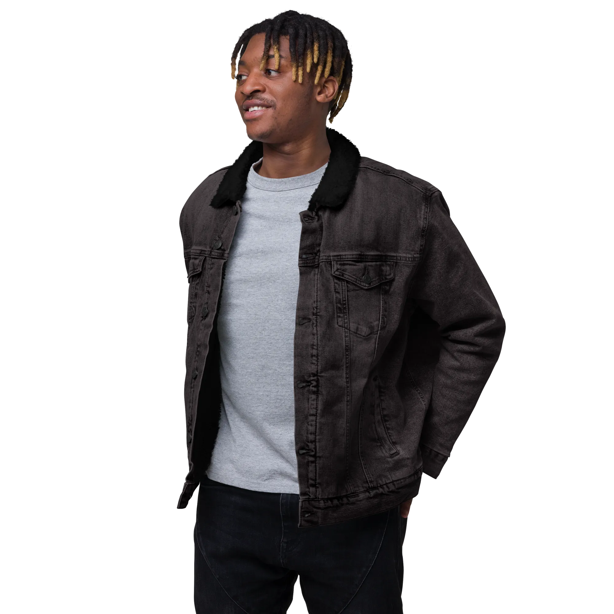 Black Is Beautiful Sherpa Denim Jacket