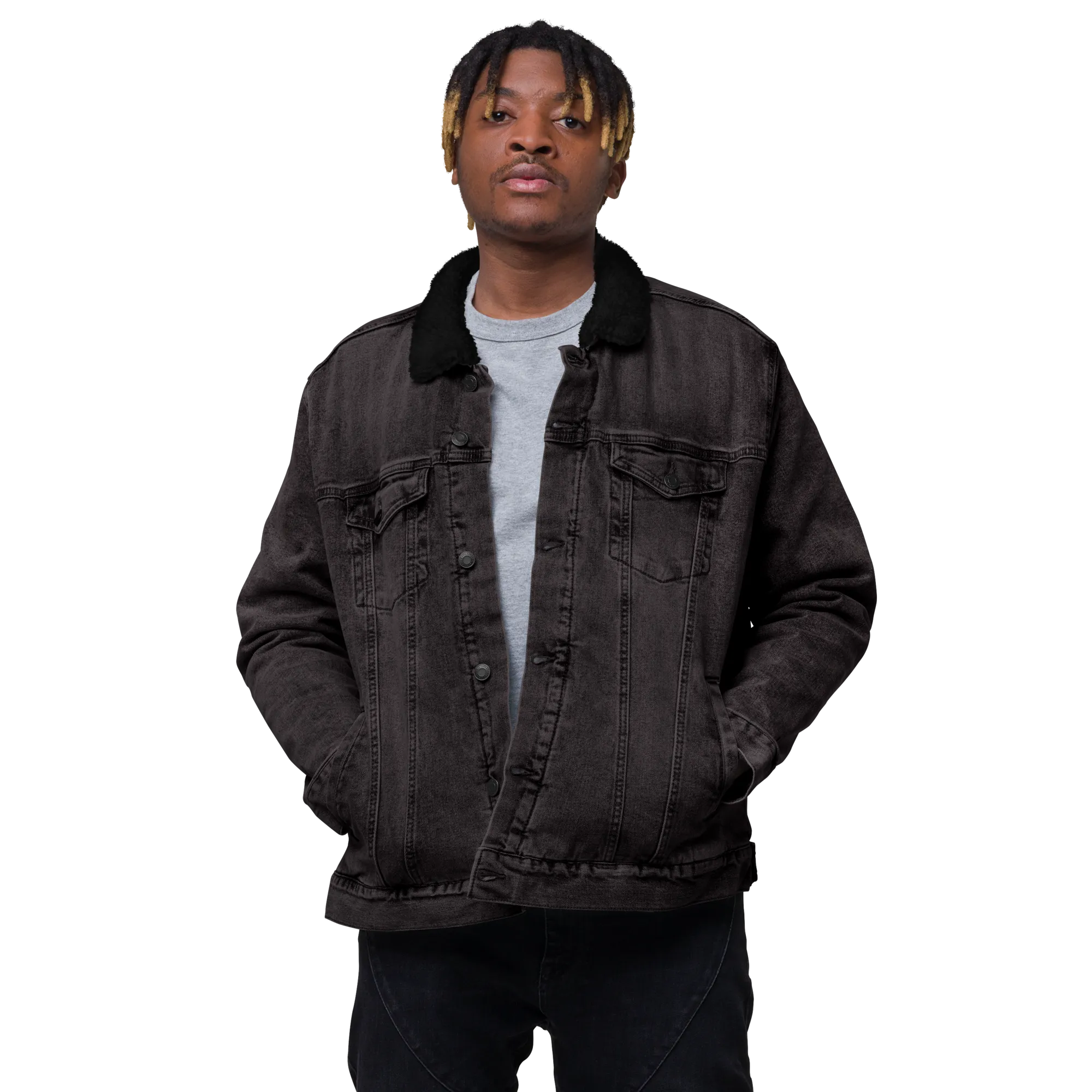 Black Is Beautiful Sherpa Denim Jacket