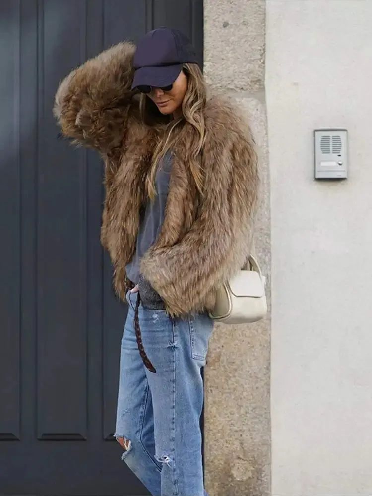 Chic Furry Faux Coat