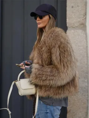Chic Furry Faux Coat
