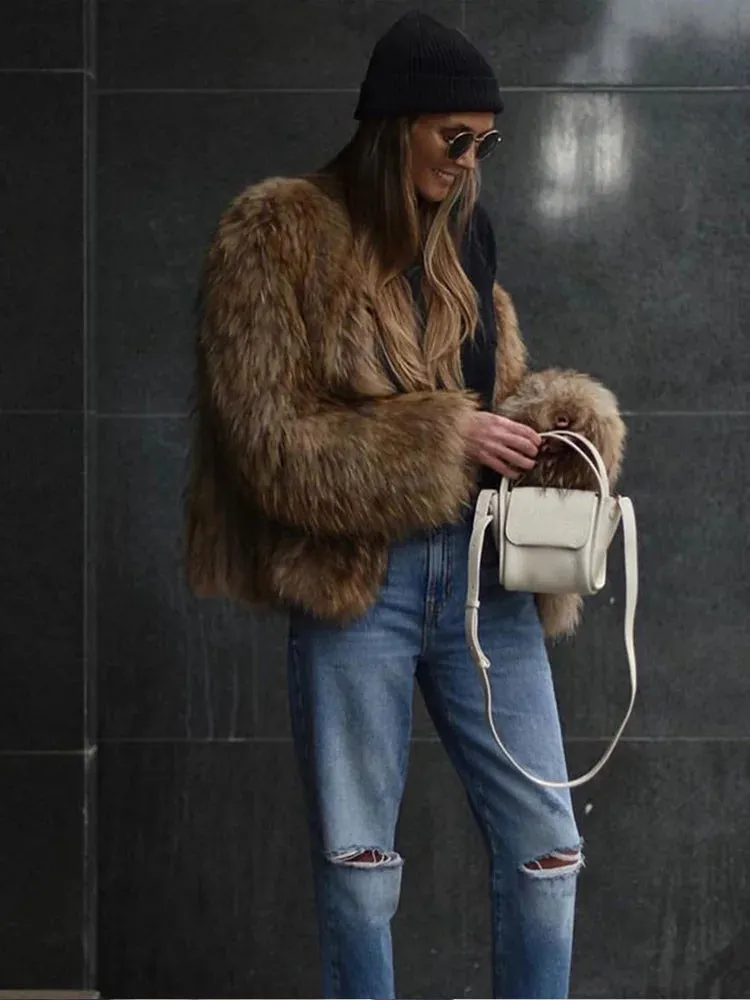Chic Furry Faux Coat