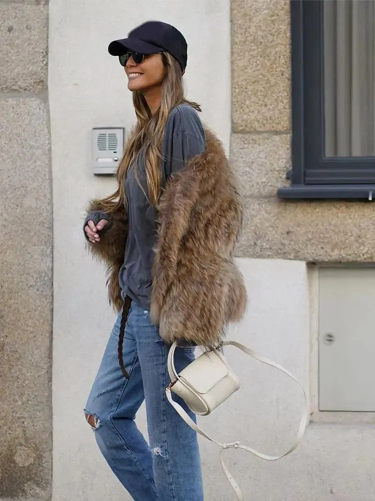 Chic Furry Faux Coat