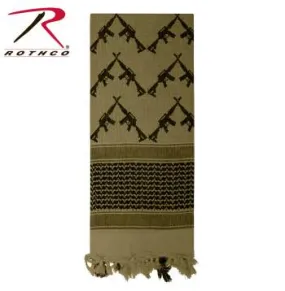 Crossed Rifles Shemagh Tactical Desert Keffiyeh Scarf Olive Drab