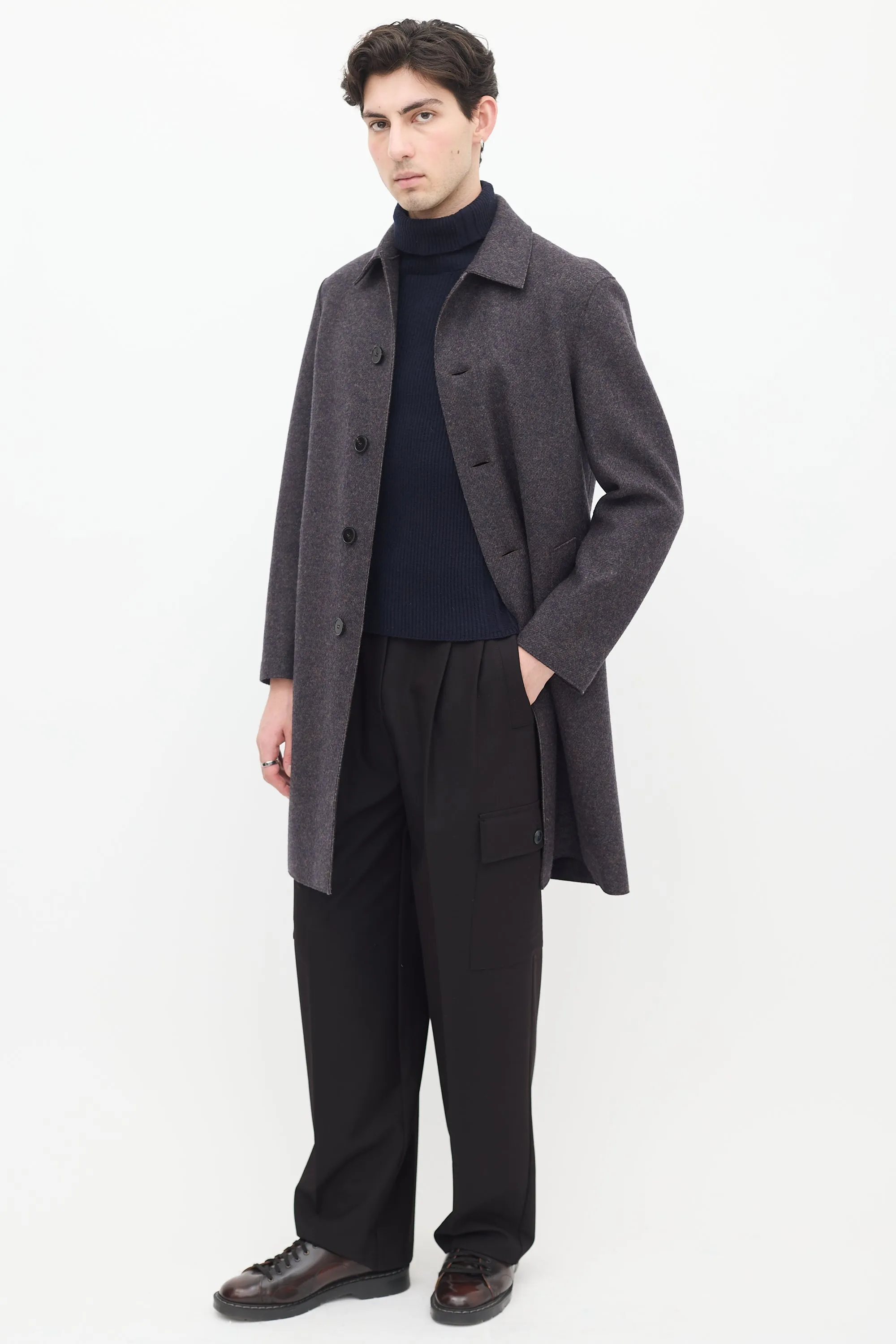 Dark Brown Wool Coat