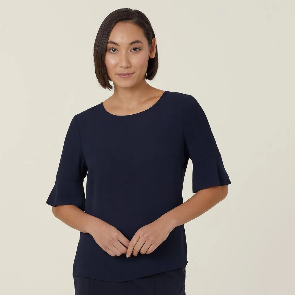 Fluted Sleeve Top