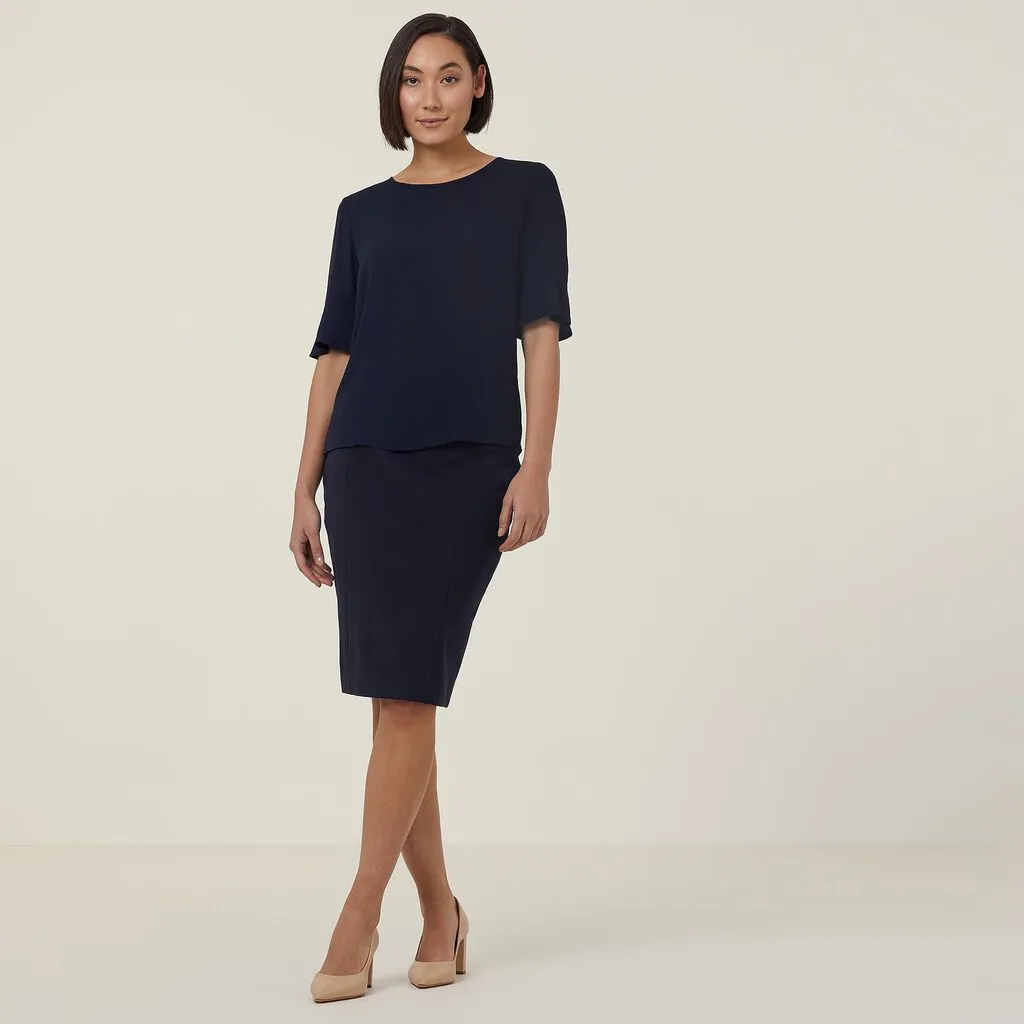 Fluted Sleeve Top