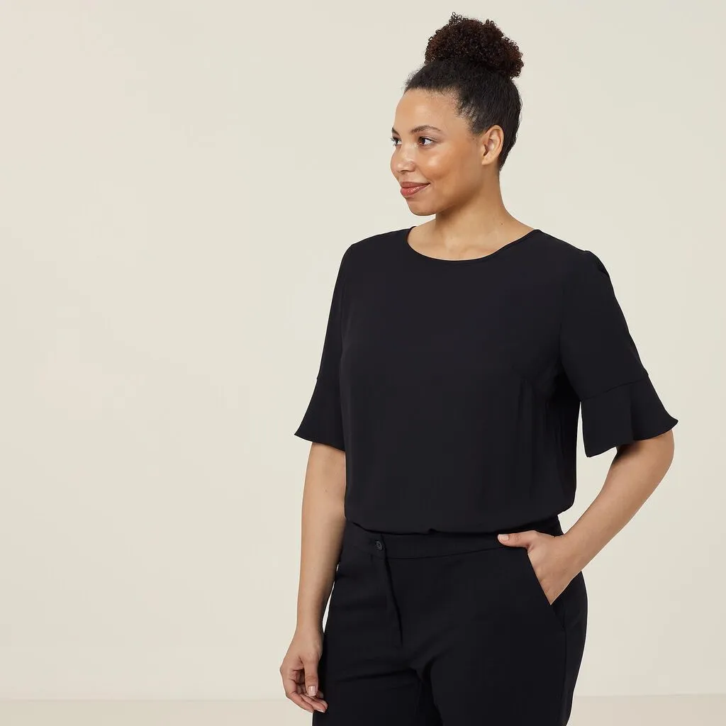 Fluted Sleeve Top