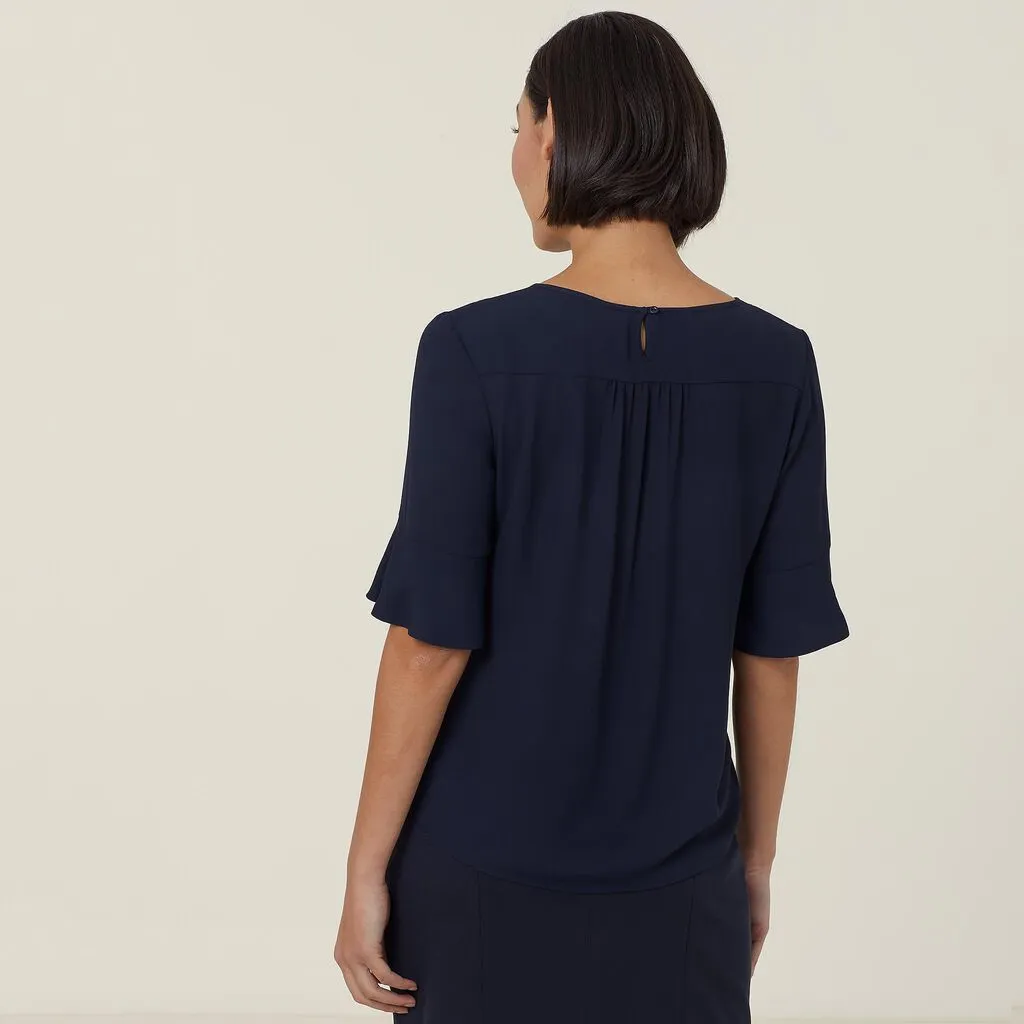 Fluted Sleeve Top