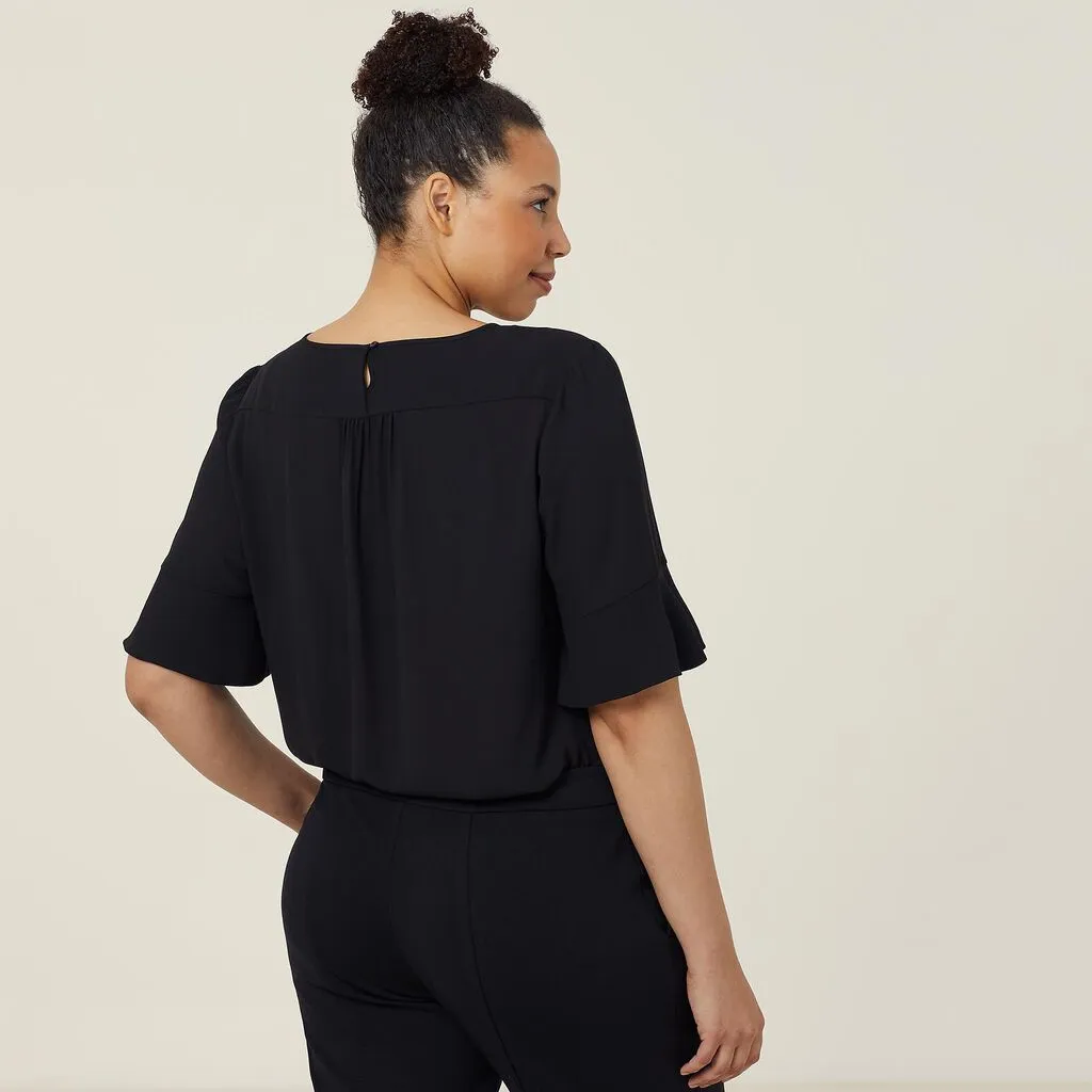 Fluted Sleeve Top