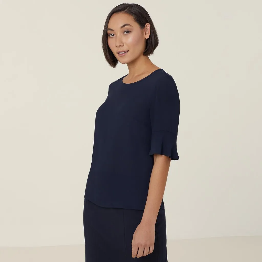 Fluted Sleeve Top