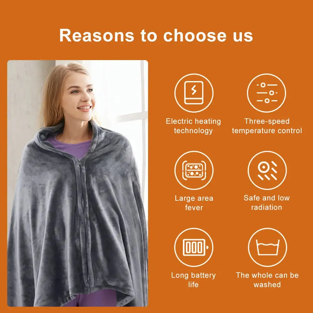 Heat Controller Coral Flannel Warm Shawl Winter Blanket
