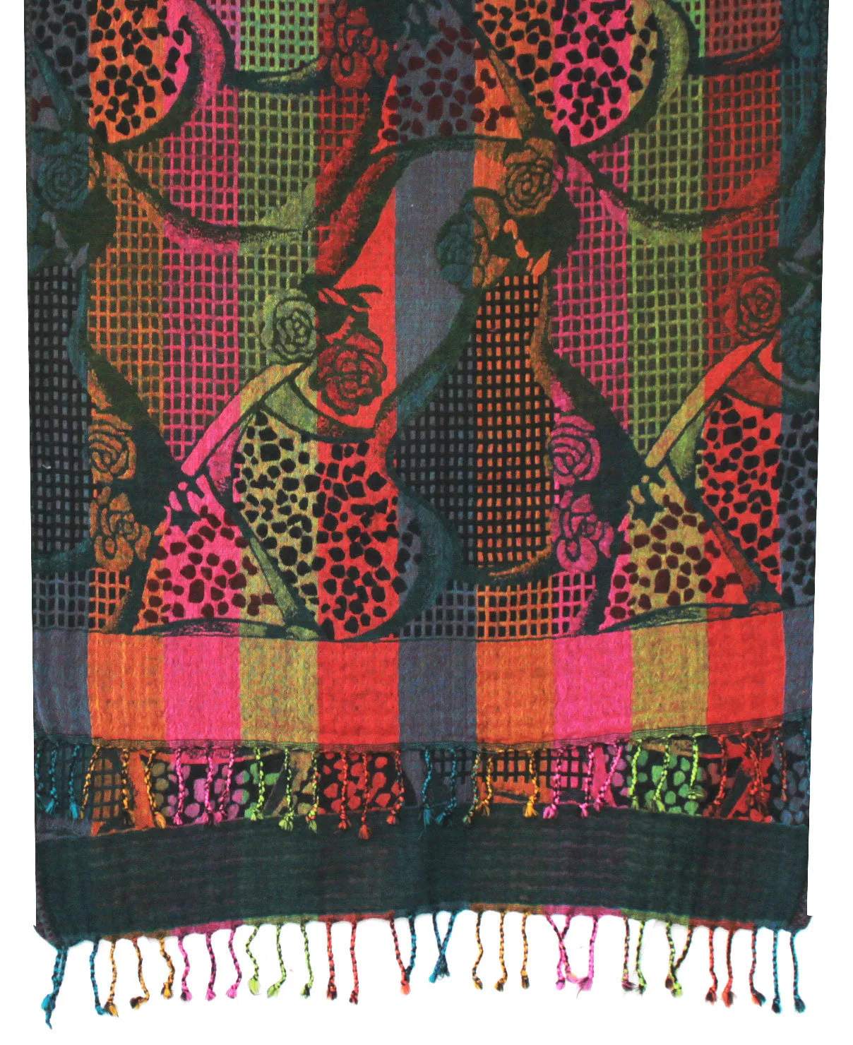 Jamawar Boiled Wool Shawl Scarf Womens Wrap India Clothing (74 x 28 inches)