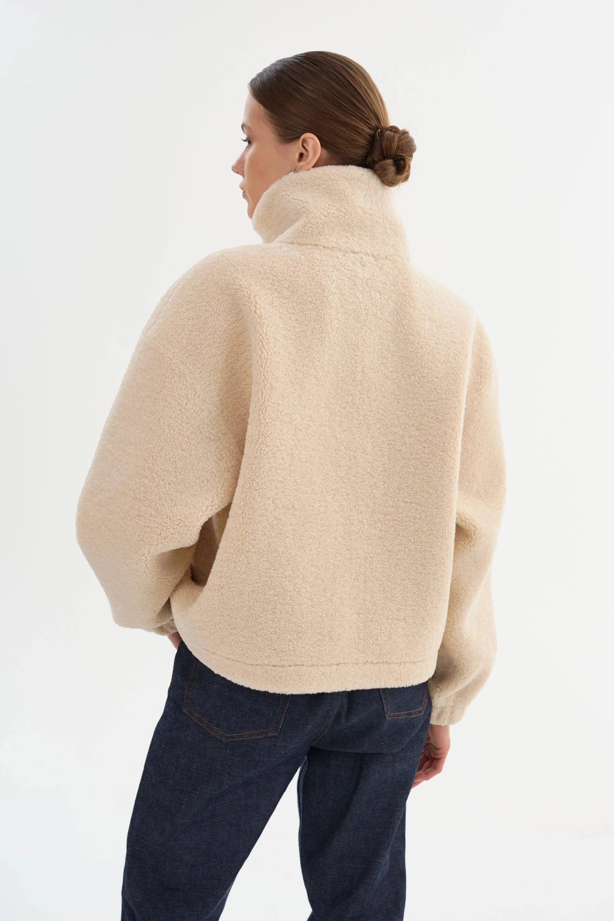 Jayna Sherpa Jacket - Beige