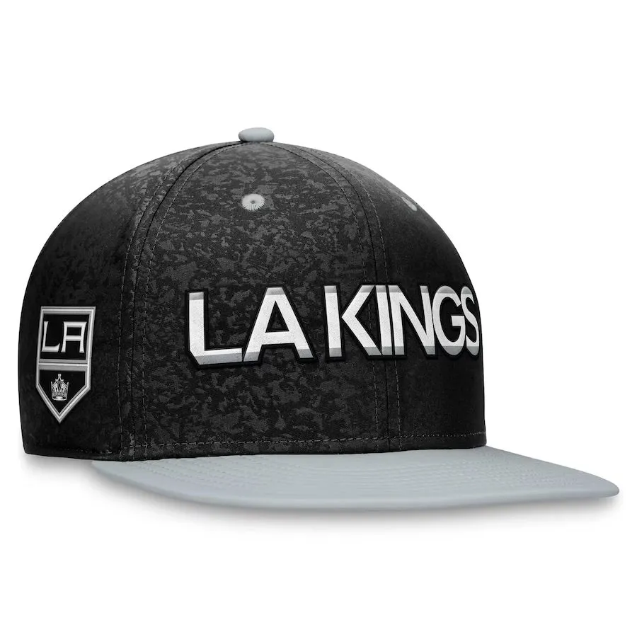 Kings Fanatics Black/Silver Pro Rink Two-Tone Snapback Hat