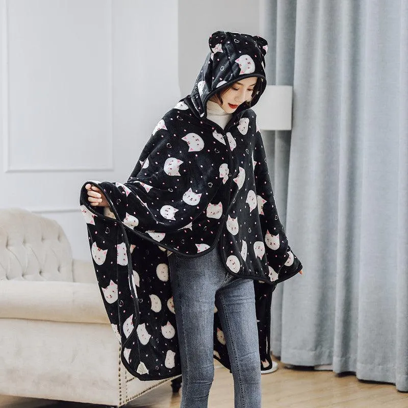 Lazy Blanket Shawl Office Nap Cloak