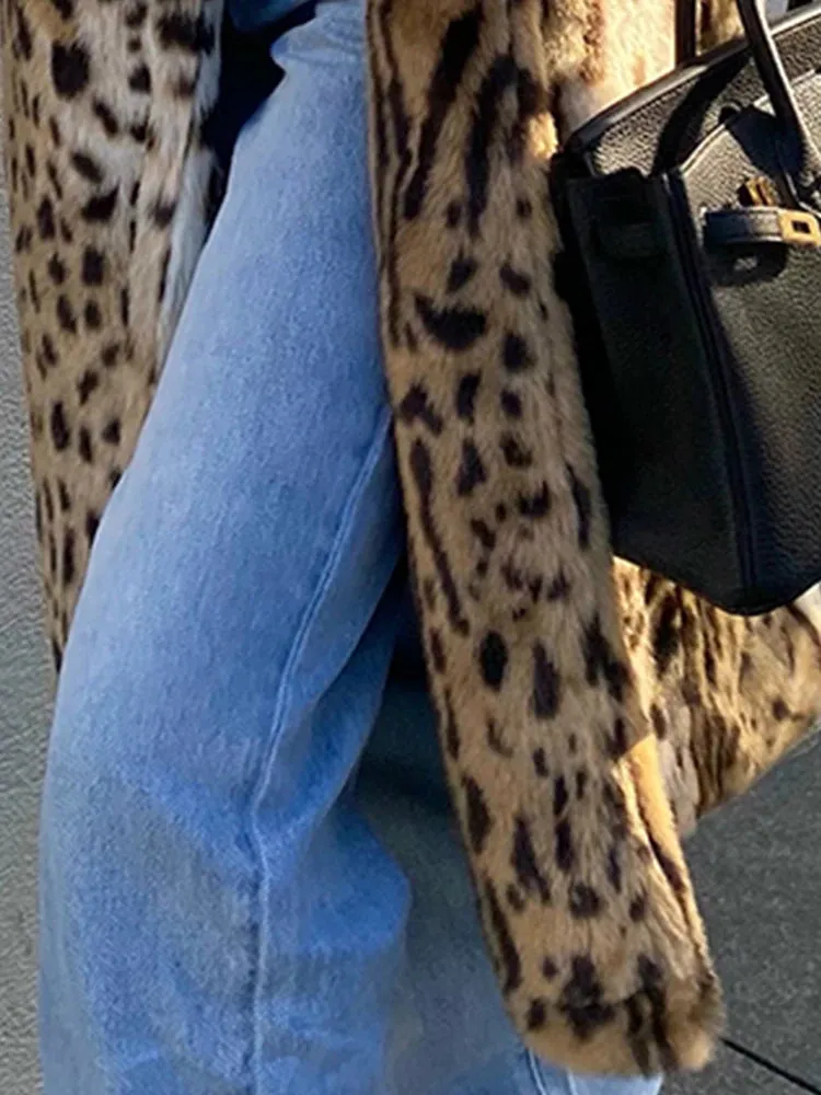 Leopard Faux Fur Coat