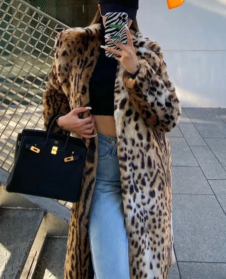 Leopard Faux Fur Coat