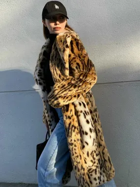 Leopard Faux Fur Coat