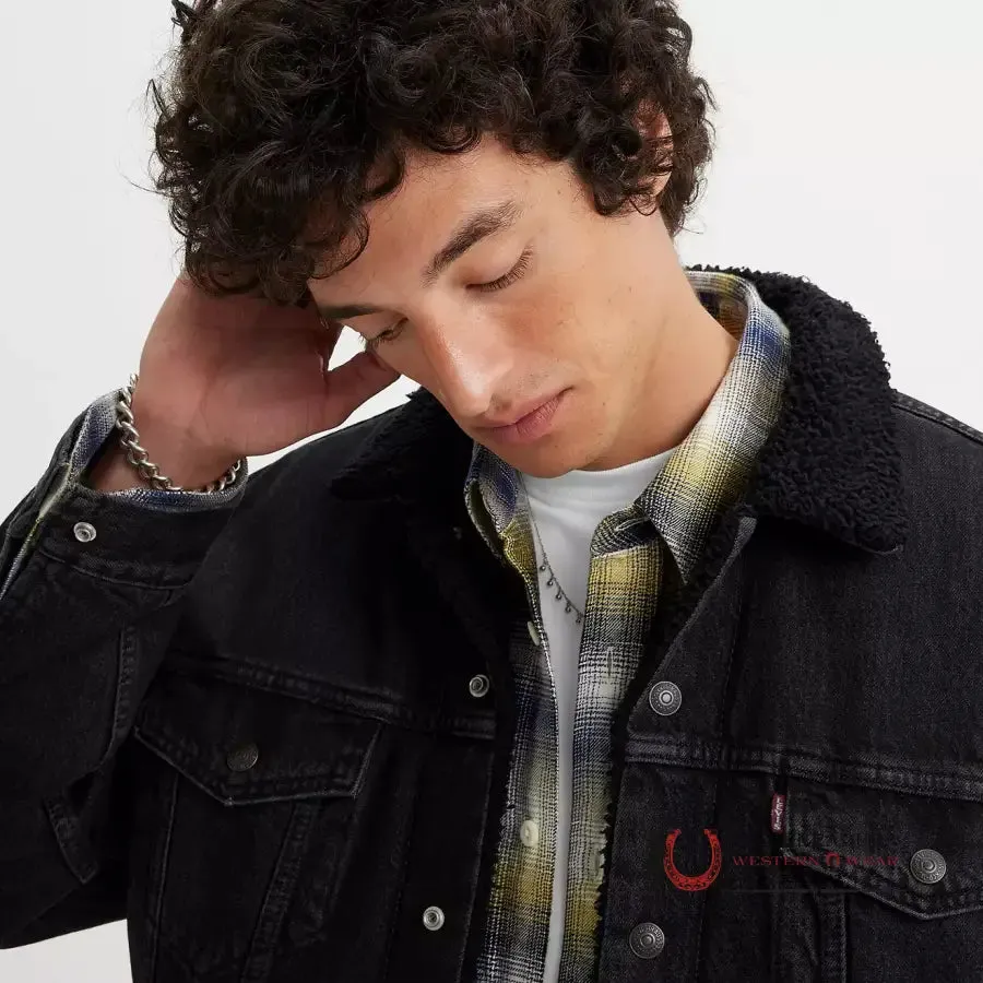 Levi´s Type III Sherpa Black Trucker Jacket