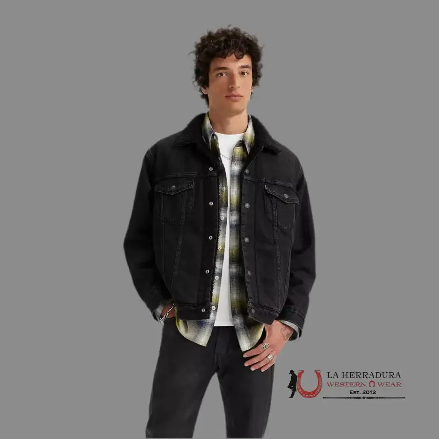 Levi´s Type III Sherpa Black Trucker Jacket