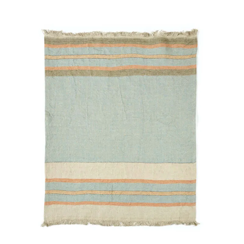 Libeco Belgian Linen Throw Towel - Multi Stripe