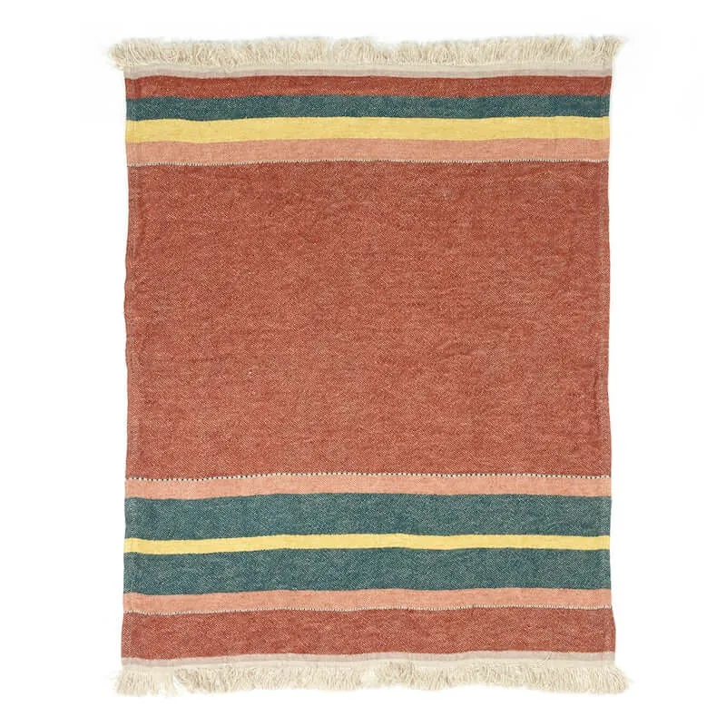 Libeco Belgian Linen Throw Towel - Old Rose