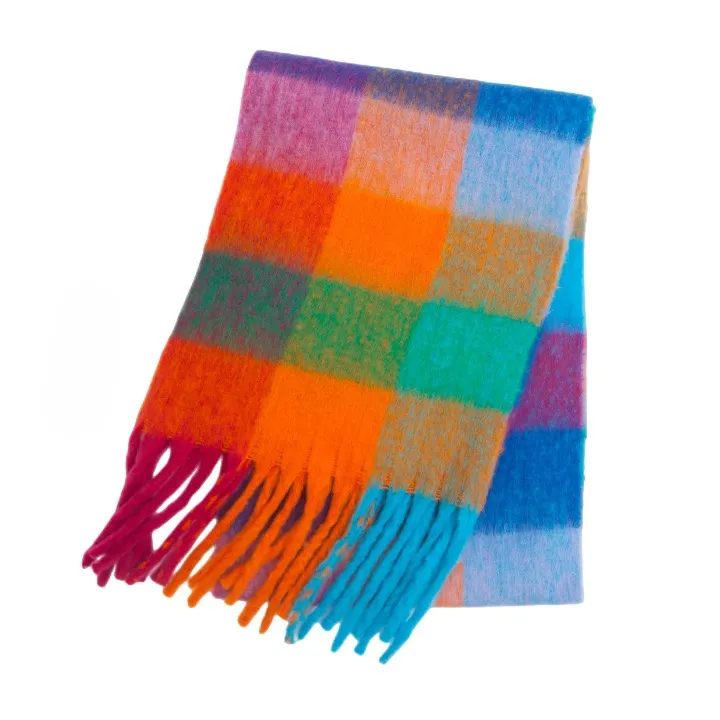 Lilith Plaid Cashmere Wool Scarves