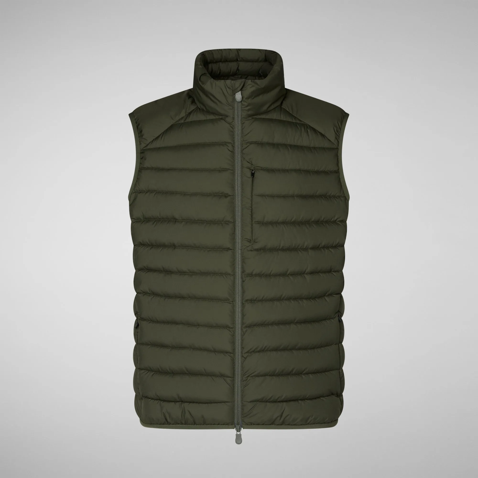 Man's vest Rhus in dusty olive