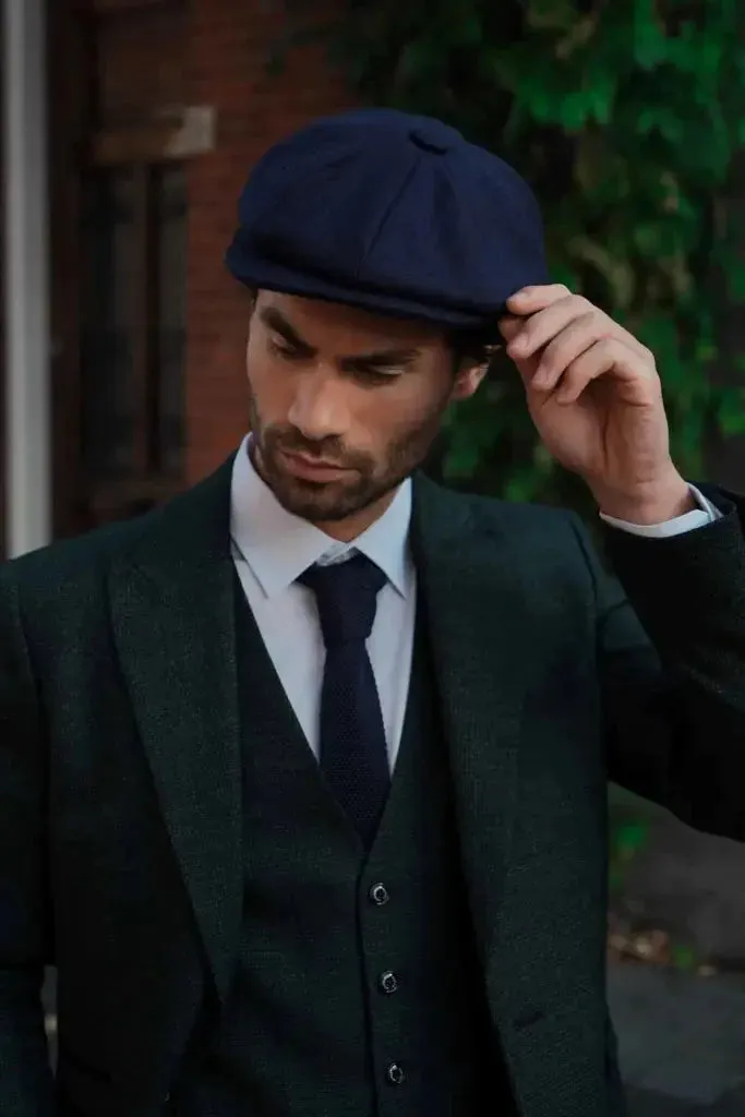Men's Suit Olive Green - Cavani Caridi