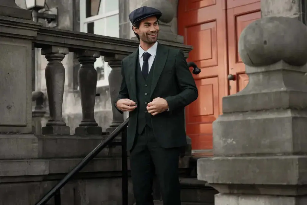 Men's Suit Olive Green - Cavani Caridi