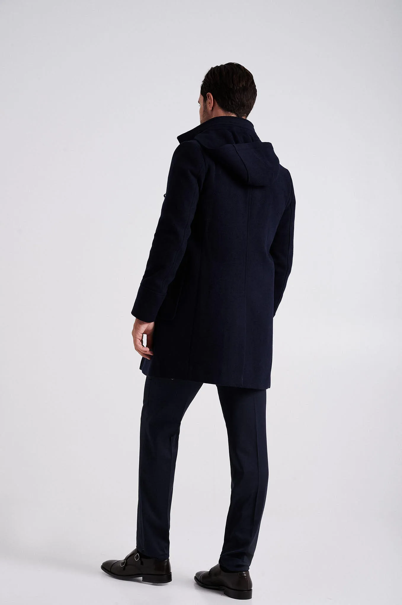 Men's Wool Blend duffle coat with Bib