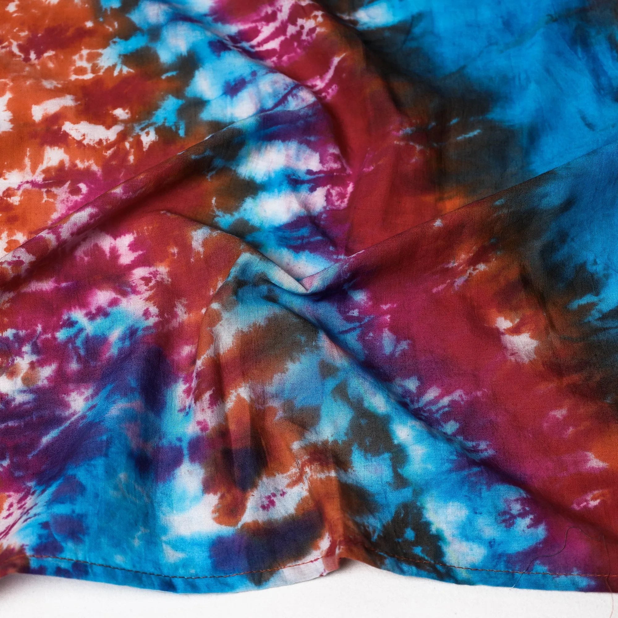 Multicolor - Shibori Tie-Dye Cotton Scarf