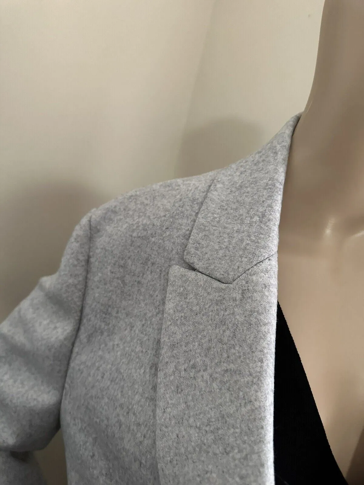 New $7495 Brunello Cucinelli Water Resistant Wool Blend Coat Pebbl Gray 40/4