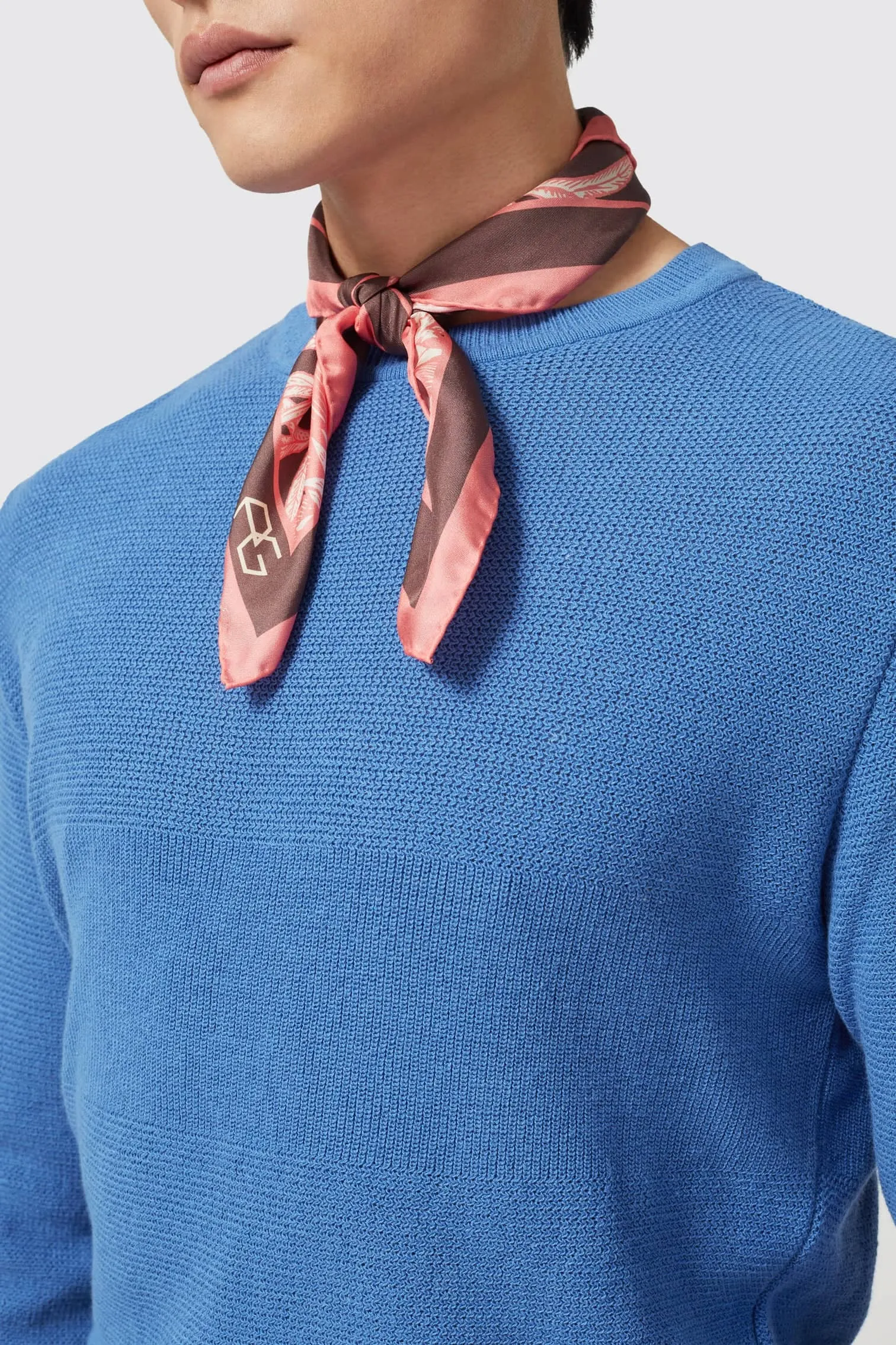 Old Compton Blue Wool Crew Neck Jumper - ARCHIVE