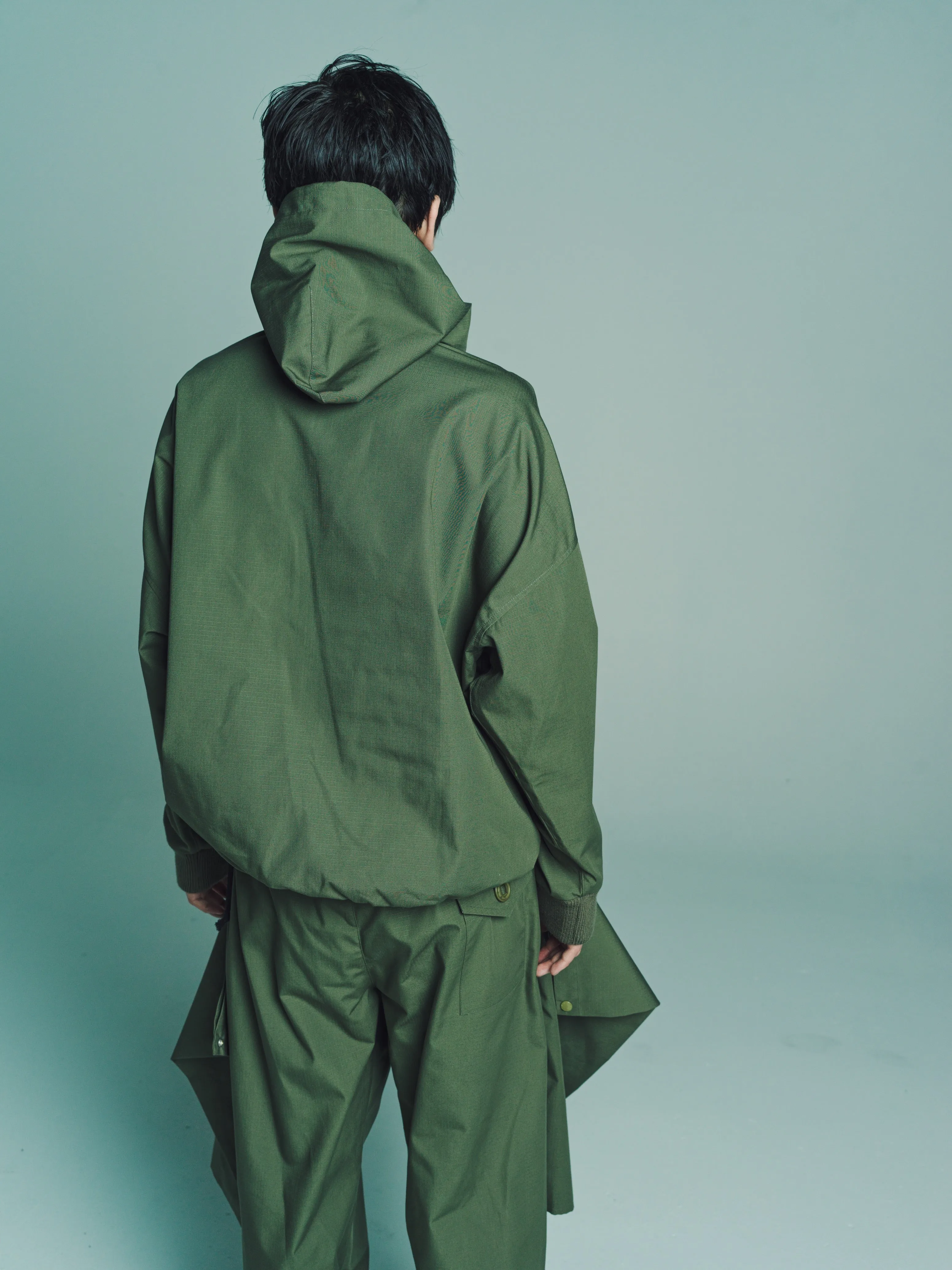 Olive Cargo Hoodie