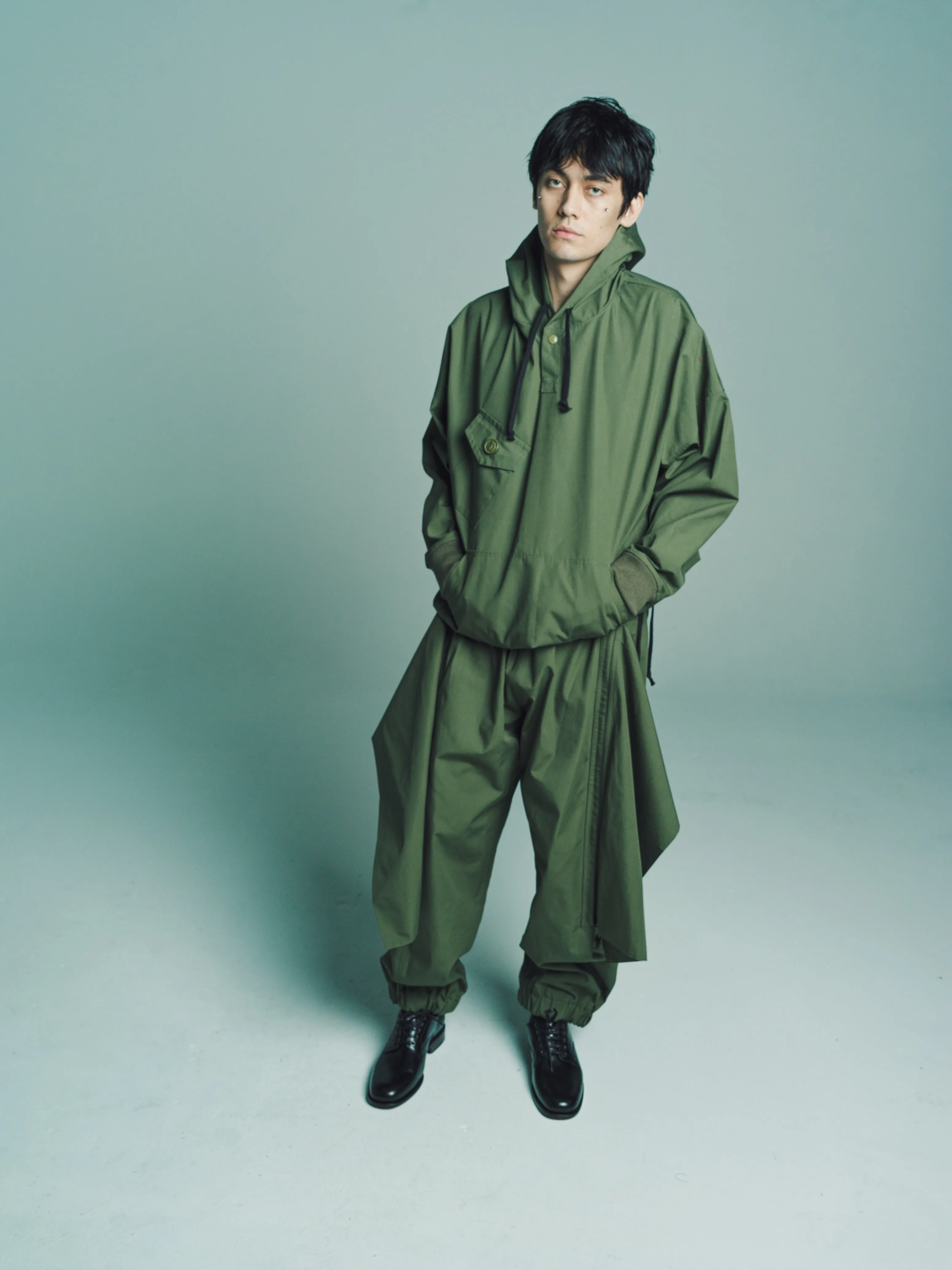 Olive Cargo Hoodie