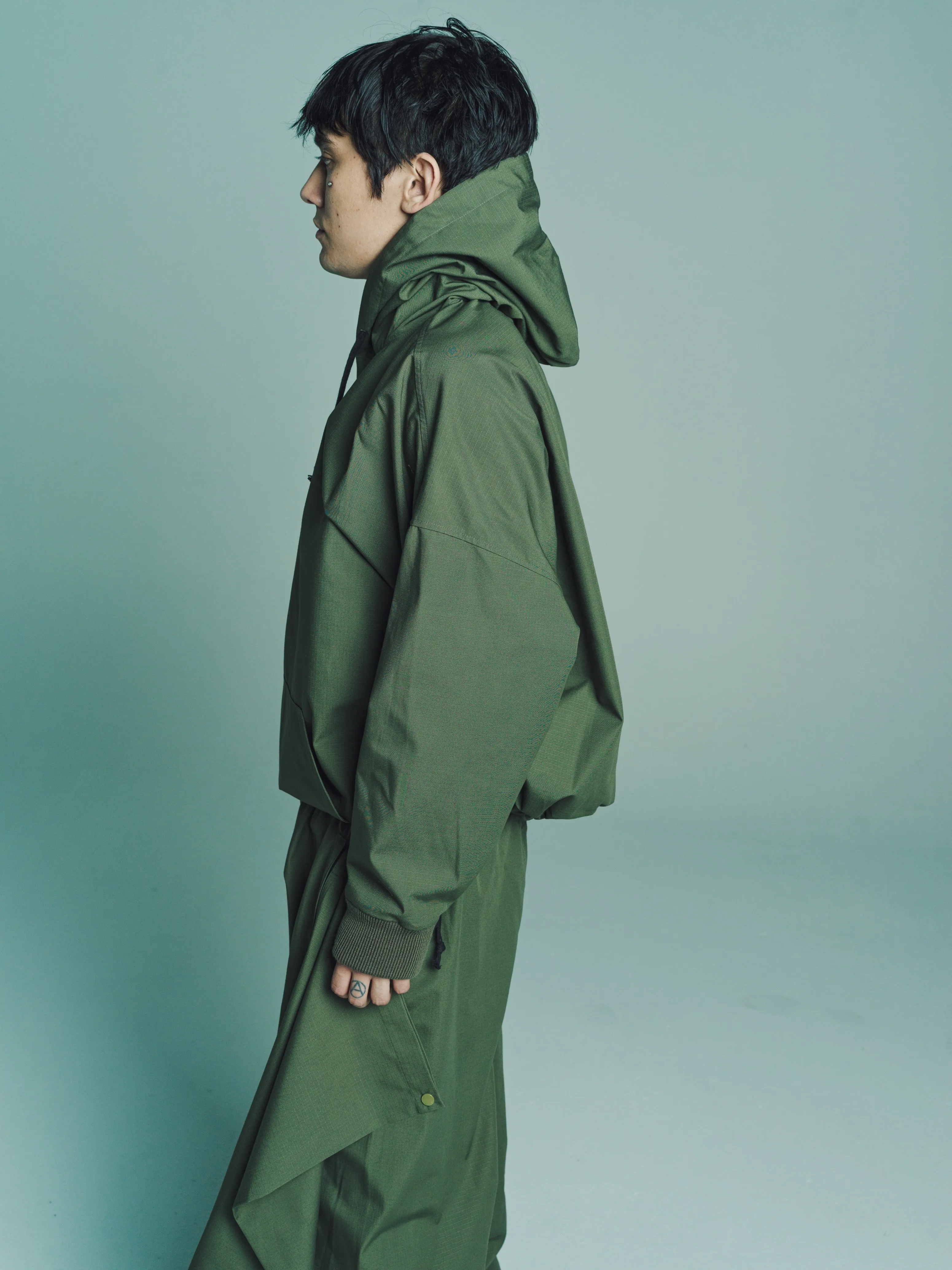 Olive Cargo Hoodie