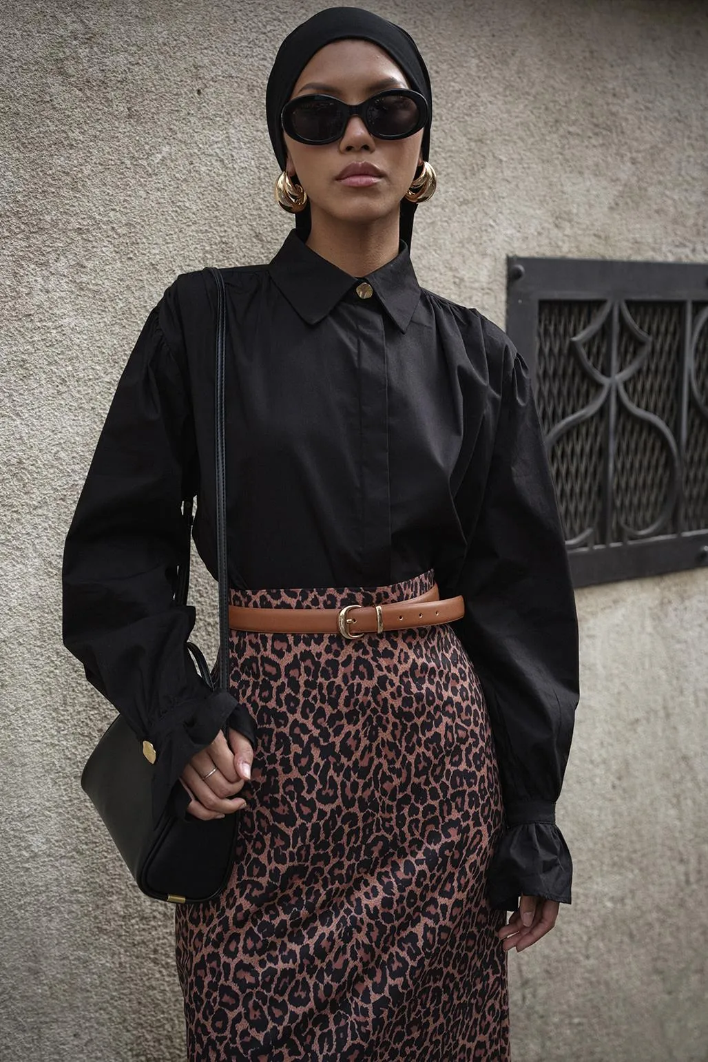 Patterned Pencil Skirt Leopard