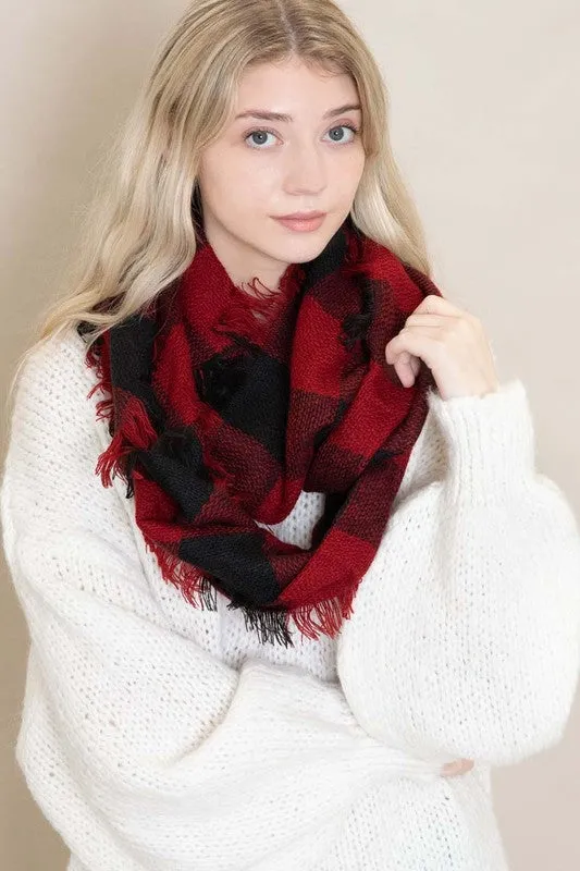 Plaid infinity scarf 039