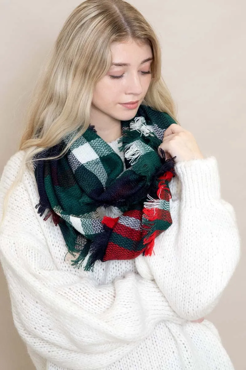 Plaid infinity scarf 039