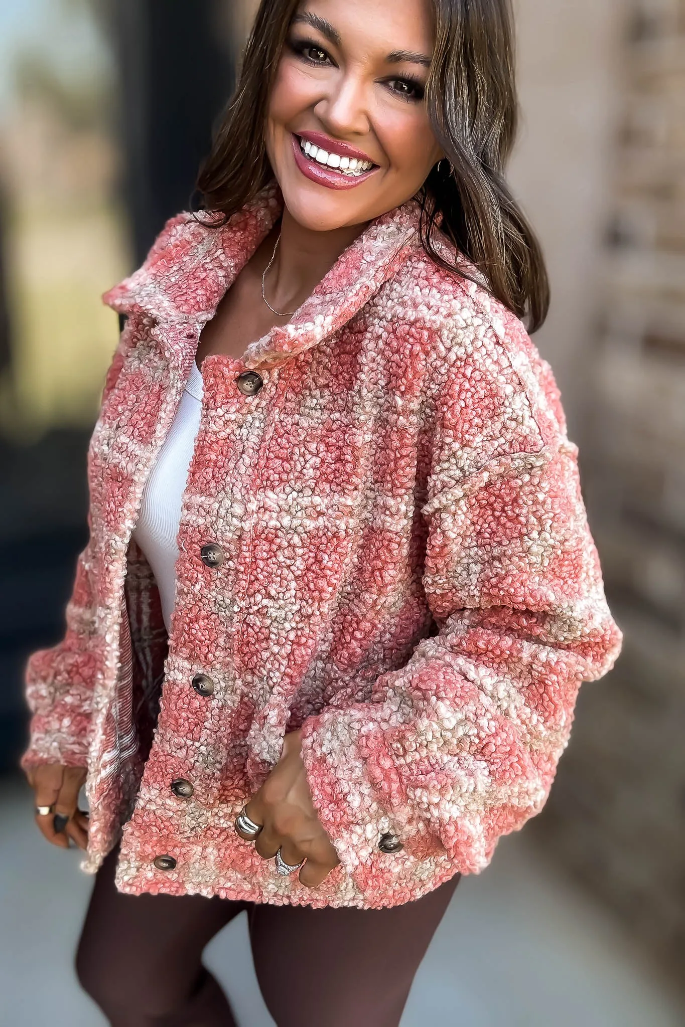 Plaid Sherpa Jacket