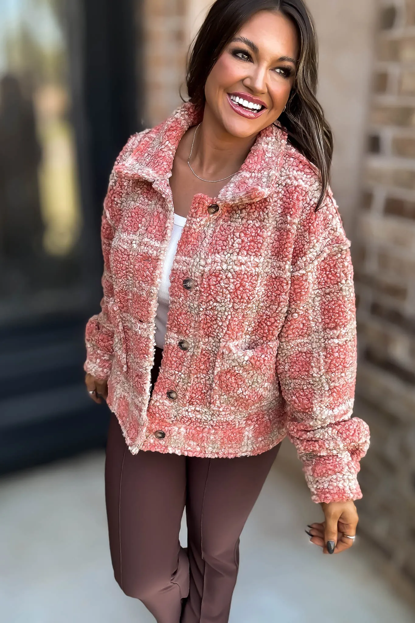 Plaid Sherpa Jacket